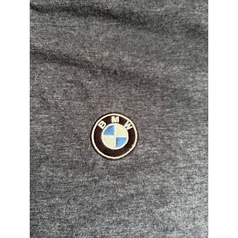 BMW T-Shirts long short - cotton blend gray blue mens XL Large - Picture 7 of 9